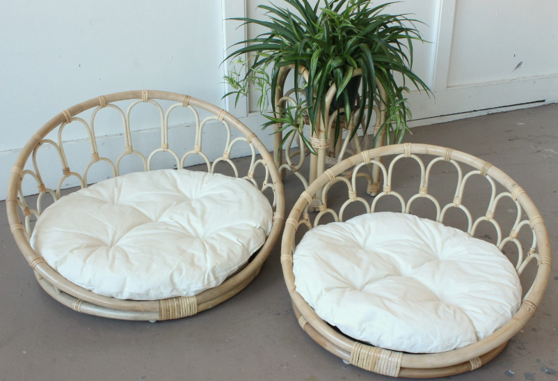 Mermaid Rattan Pet Bed