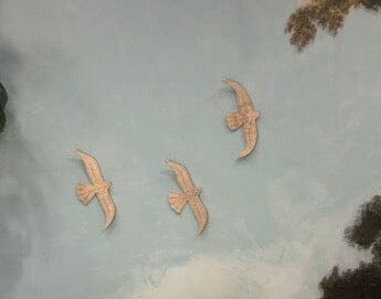 Woven Wicker Frolicking Seagulls (Set of 3) Wall Decor Picnic Imports 