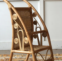 Load image into Gallery viewer, Rattan Hand Woven Doll Stroller
