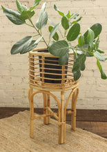 Load image into Gallery viewer, Tall Rattan Plant Stand
