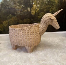 Load image into Gallery viewer, Wicker Rattan Unicorn Basket Basket Picnic Imports 

