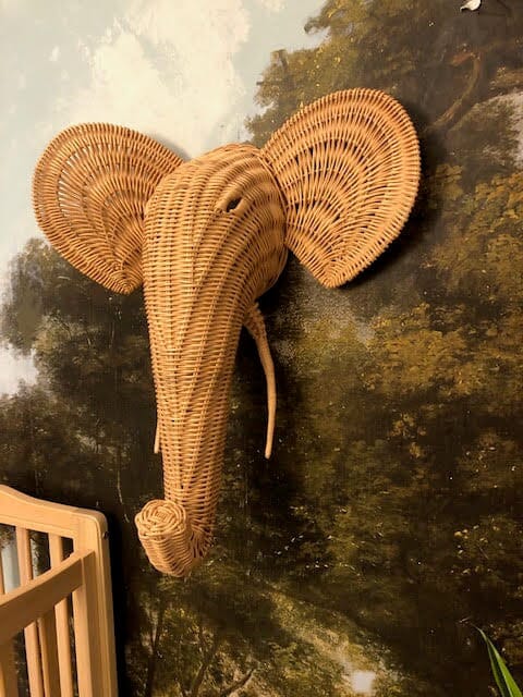 Woven Wicker Elephant